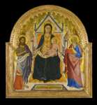 Don Silvestro dei Gherarducci (attributed to) - Madonna and Child with Sts. John Baptist and Paul